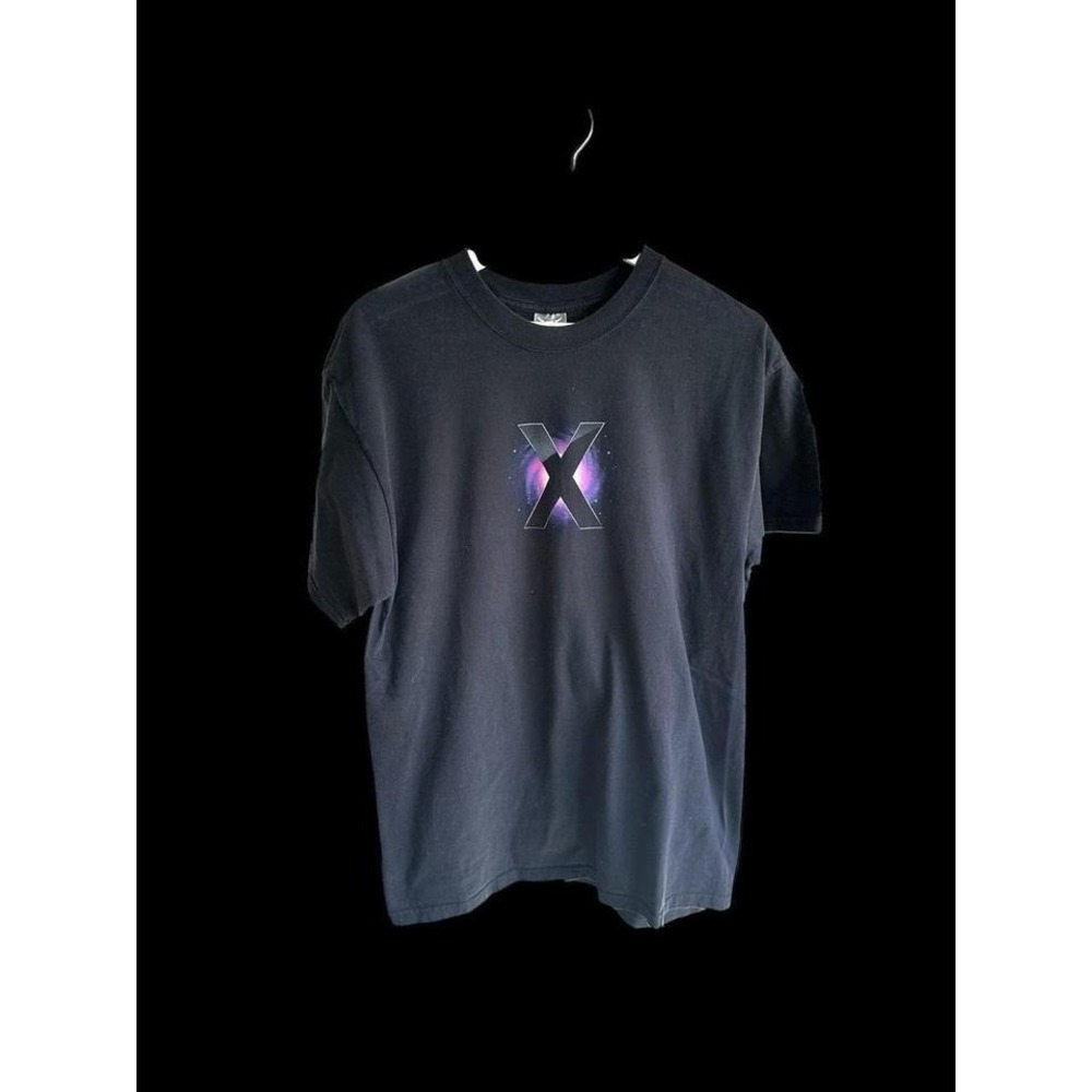 90's Vintage Apple Mac OS X T Shirt Sz Large Computers Tech Black Y2K‎